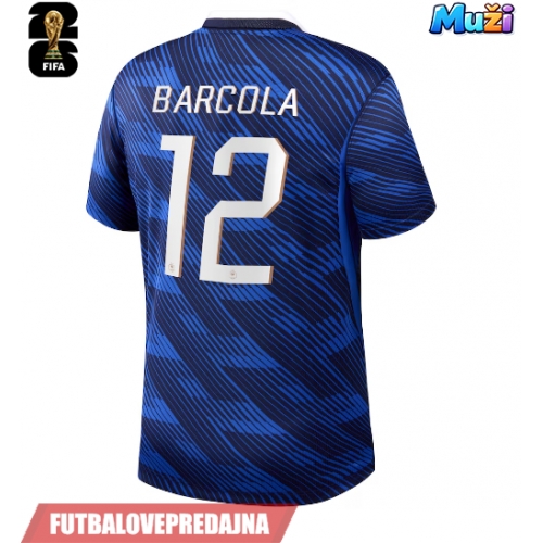 Lacne Muži Futbalové dres Francúzsko Bradley Barcola #12 MS 2026 Krátky Rukáv - Domáci